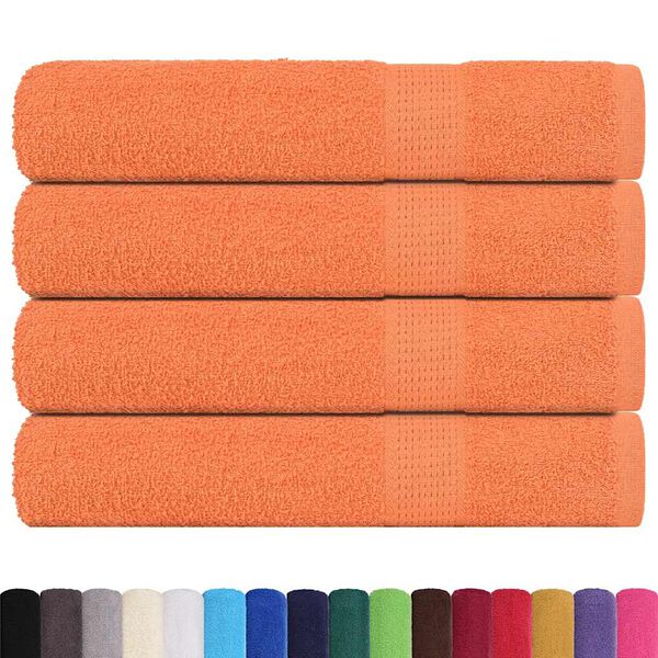 vidaXL Serviettes de sauna FROGN 4 pcs orange 80x200 cm 360 g/m&sup2;