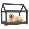 vidaXL Lit pour chien Gris 81x60x70 cm Bois de pin solide