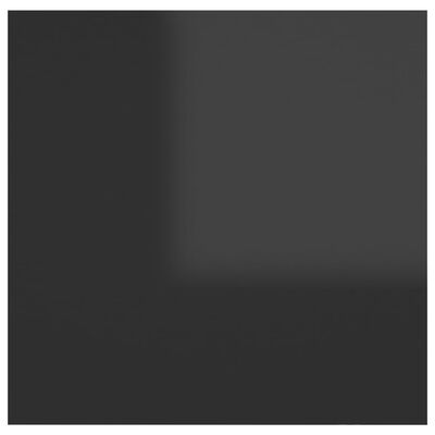 vidaXL Table de chevet Noir brillant 30,5x30x30 cm Aggloméré