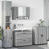 vidaXL Ensemble de mobilier de salle de bain 4 pcs Sonoma gris