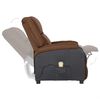 vidaXL Fauteuil de massage &eacute;lectrique marron similicuir et tissu