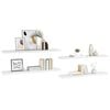 vidaXL &Eacute;tag&egrave;re murale flottante 4pcs Blanc brillant 120x23,5x3,8cm MDF