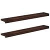 vidaXL Appuis de fen&ecirc;tre 2 pc Marron fonc&eacute; 90 x 15 x 2 cm