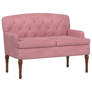 vidaXL Canap&eacute; love seat avec capitonnage en boutons Rose