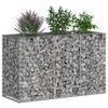 vidaXL Lit sur&eacute;lev&eacute; gabion Argent&eacute; 130 x 50 x 80 cm Acier galvanis&eacute;
