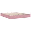 VidaXL Cadre de lit ottoman sans matelas rose 160x200 cm velours