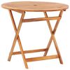 vidaXL Table pliable de jardin 90x75 cm Bois d'acacia massif
