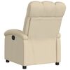 vidaXL Fauteuil inclinable Crème Tissu