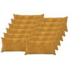vidaXL Coussin avec oreiller HEERLEN 12 pc Jaune Fleece en microfibre