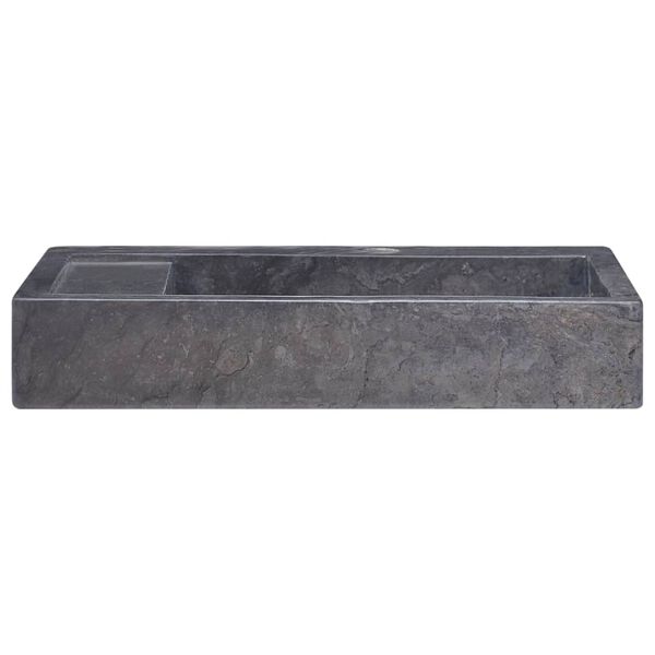 vidaXL Lavabo Noir 58x39x10 cm Marbre