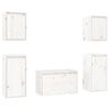 vidaXL Meubles TV 5 pcs Blanc Bois massif de pin