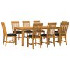 vidaXL Ensemble de salle &agrave; manger 9 pc Noir Bois de ch&ecirc;ne massif