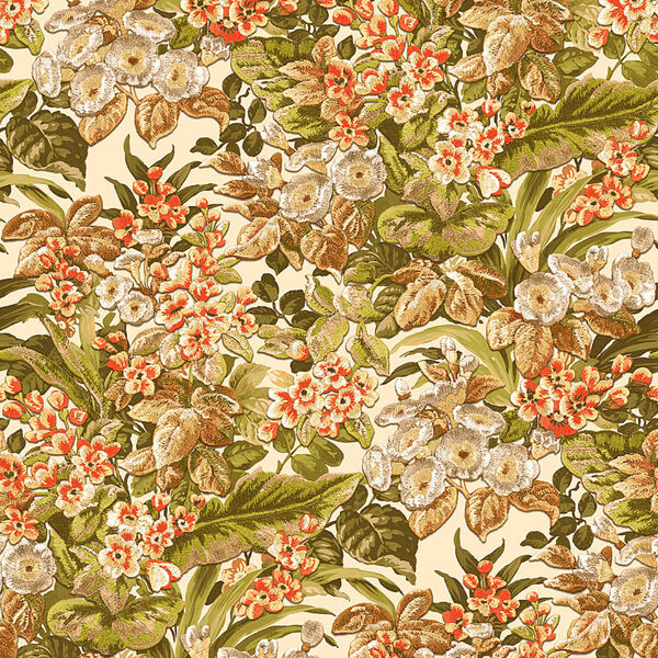 DUTCH WALLCOVERINGS Papier peint floral Vert