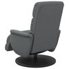 vidaXL Fauteuil inclinable de massage repose-pieds gris similicuir