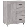 vidaXL Buffet haut Sonoma gris 69,5x34x180 cm Bois d'ingénierie