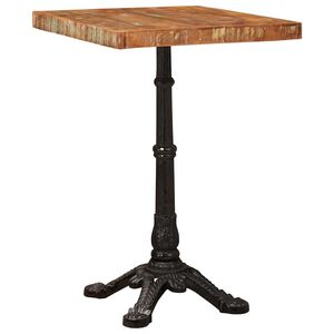 vidaXL Table bistrot Marron 50 x 50 x 76 cm Bois Recycl&eacute; Solide