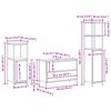 vidaXL Ensemble de mobilier de salle de bain 3 pcs Ch&ecirc;ne Sonoma