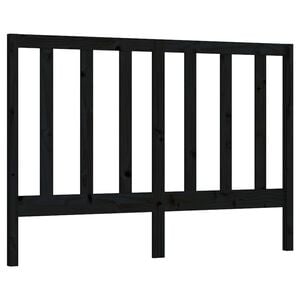 vidaXL T&ecirc;te de lit Noir 156x4x100 cm Bois massif de pin