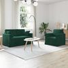 vidaXL Canap&eacute; 2 pcs Vert fonc&eacute; 138 x 78 x 80 cm Velours