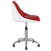 vidaXL Chaise pivotante &agrave; d&icirc;ner Rouge bordeaux et blanc Similicuir