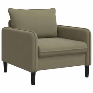 vidaXL Fauteuil XL Kaki Velours