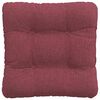 vidaXL Coussins de si&egrave;ge 4 pcs Bordeaux 45 x 45 x 12 cm tissu