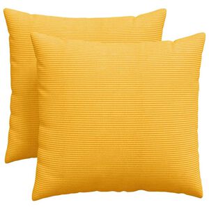 vidaXL Coussins de canap&eacute; 2 pcs Jaune clair 50 x 50 cm