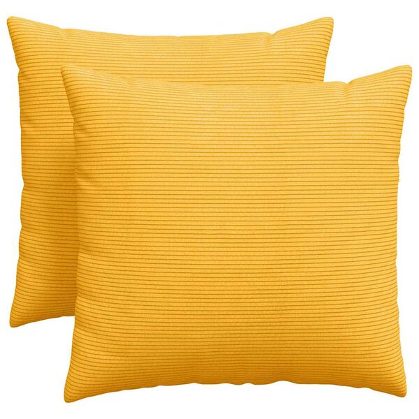 vidaXL Coussins de canapé 2 pcs Jaune clair 50 x 50 cm