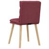 vidaXL Chaises à manger lot de 2 rouge bordeaux tissu