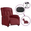 vidaXL Fauteuil inclinable électrique Rouge bordeaux Tissu