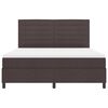 vidaXL Lit &agrave; ressorts avec matelas Marron fonc&eacute; 180 x 200 cm tissu