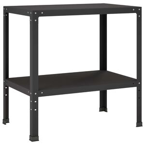 vidaXL Table de rempotage 60 x 50 x 80 cm Acier enduit de poudre Noir