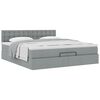 VidaXL Cadre de lit ottoman avec matelas gris clair 200x200 cm tissu
