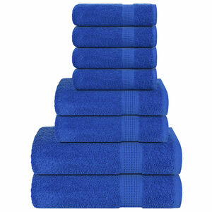 vidaXL Ensemble de serviettes FROGN 8 pcs bleu 360 g/m&sup2;