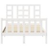 vidaXL Cadre de lit sans matelas blanc bois de pin massif