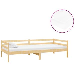 vidaXL Lit de repos avec matelas 90x200 cm Bois de pin massif