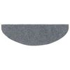 vidaXL Tapis d'escalier autocollants 30 pi&egrave;ces 65 x 21 x 4 cm Gris clair Demi-rond Grand