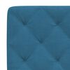 vidaXL Coussin de tête de lit bleu 90 cm velours