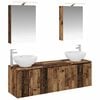 vidaXL Ensemble d'armoire de salle de bain 5 pcs Bois ancien