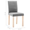 vidaXL Chaises &agrave; manger lot de 4 gris clair tissu