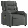 vidaXL Fauteuil inclinable de massage gris foncé tissu