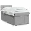 vidaXL Sommier &agrave; lattes de lit et matelas Gris clair 90x190 cm Tissu