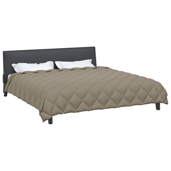 vidaXL Duvet d'hiver Gris clair 220 x 200 cm Microfibre