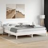 vidaXL Cadre de lit sans matelas blanc 200x200 cm bois massif de pin