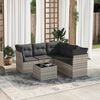 vidaXL Salon de jardin 6 pcs avec coussins gris clair r&eacute;sine tress&eacute;e