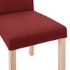 vidaXL Chaises &agrave; manger lot de 4 rouge bordeaux tissu