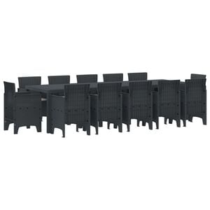vidaXL Ensemble de salle &agrave; manger pour jardin 13 pcs Anthracite