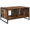 vidaXL Table basse Ch&ecirc;ne Fum&eacute; 80 x 50 x 40 cm Bois d'ing&eacute;nierie