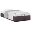 vidaXL Cadre de lit ottoman sans matelas marron fonc&eacute; 100x200 cm tissu