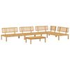 vidaXL Ensemble de Canap&eacute;s Uni 5 pcs Beige Bois d'Acacia Massif
